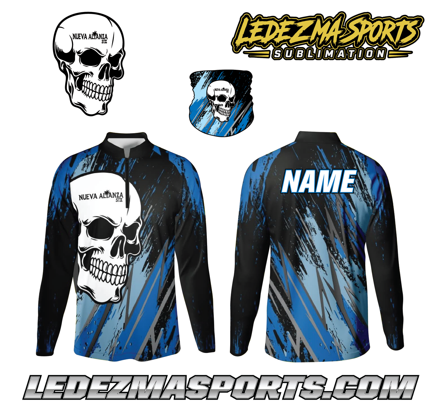 NUEVA ALIANZA STX BLUE SKULL + FACE MASK